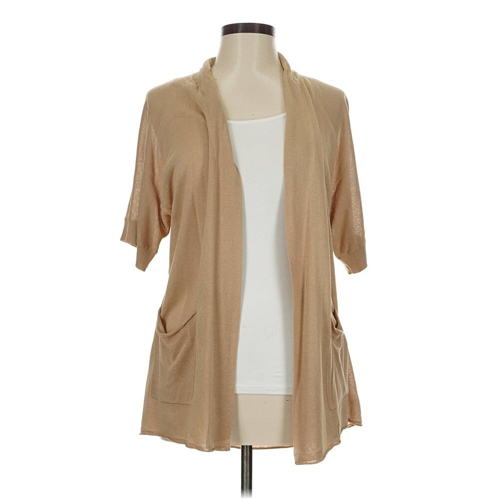 NWT MICHAEL Michael Kors Womens Size Small Khaki Tan Open Cardigan Sweater NEW
